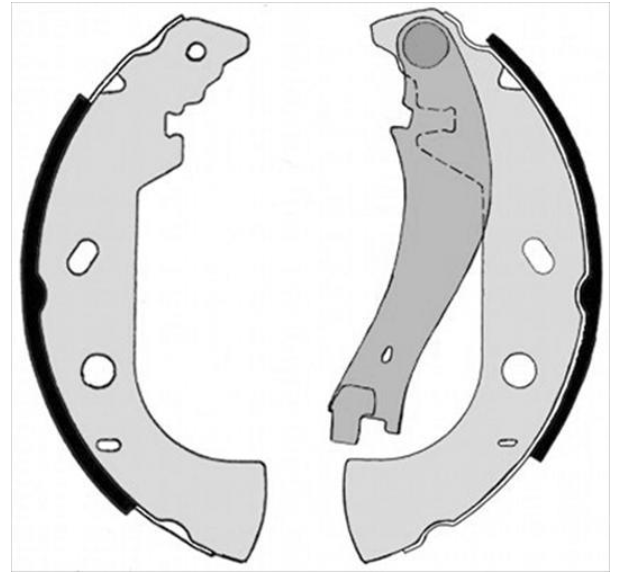 Гальмівні колодки барабанні