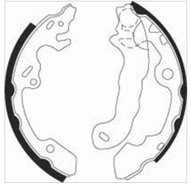 Гальмівні колодки барабанні