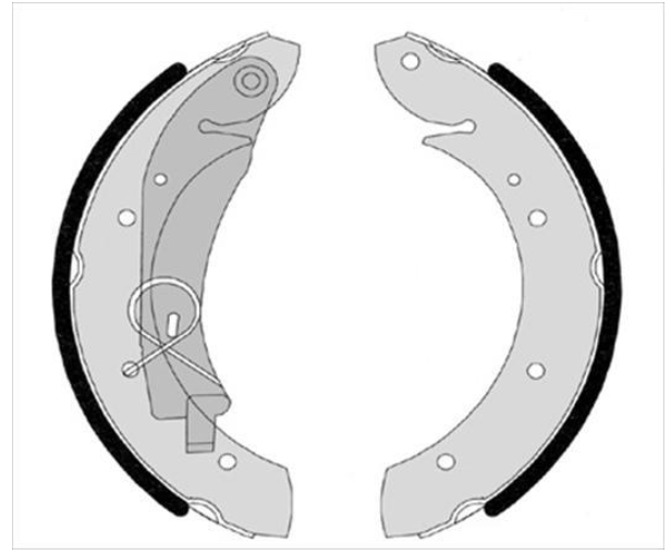 Гальмівні колодки барабанні