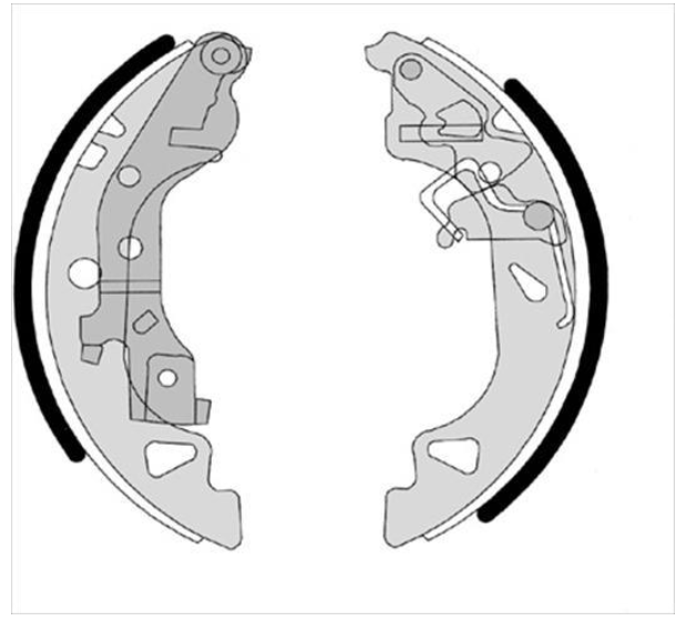 Гальмівні колодки барабанні