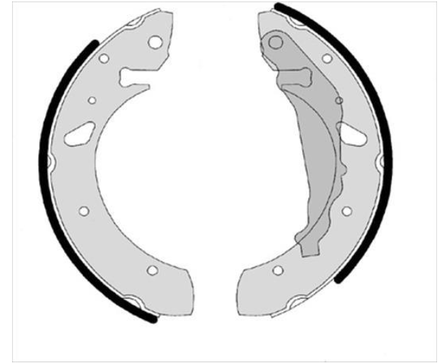 Гальмівні колодки барабанні