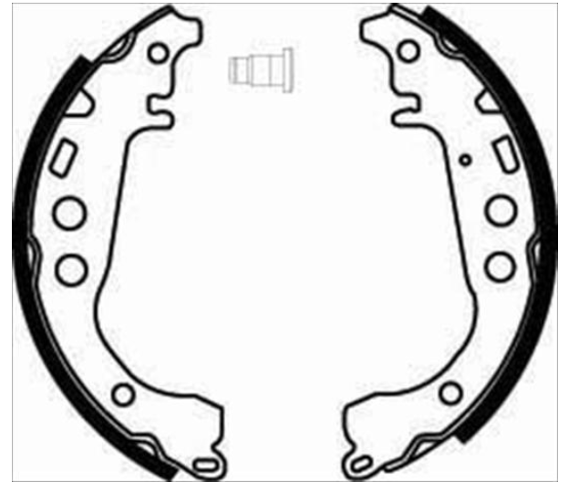 Гальмівні колодки барабанні