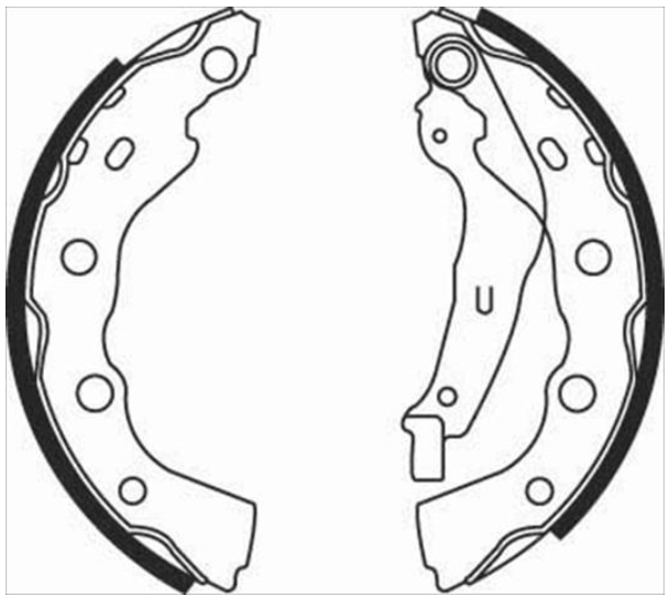 Гальмівні колодки барабанні