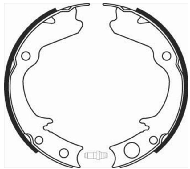 Гальмівні колодки барабанні