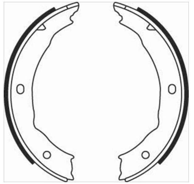 Гальмівні колодки барабанні