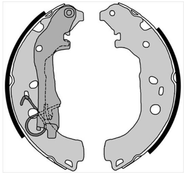 Гальмівні колодки барабанні