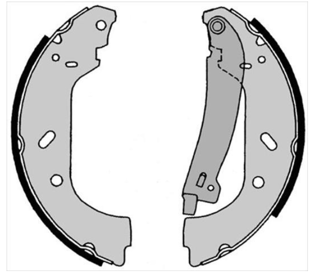 Гальмівні колодки барабанні