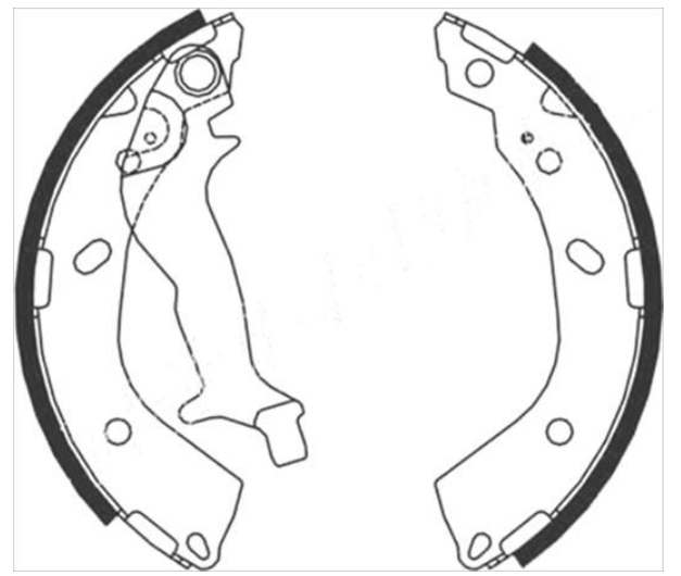 Гальмівні колодки барабанні