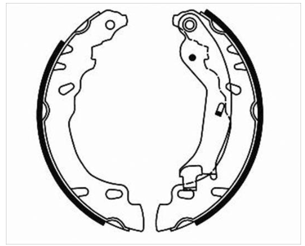 Гальмівні колодки барабанні