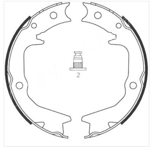 Гальмівні колодки барабанні