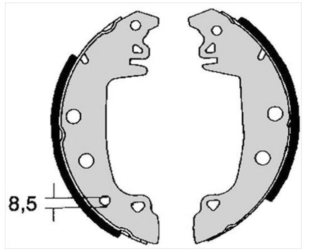 Гальмівні колодки барабанні
