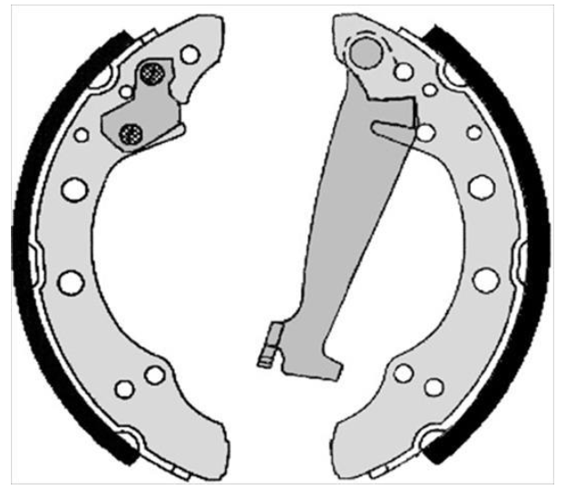 Гальмівні колодки барабанні