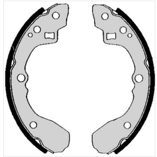 Гальмівні колодки барабанні
