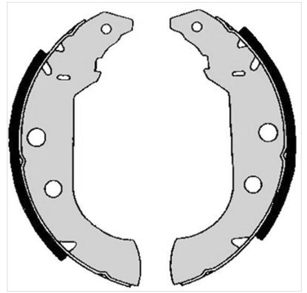 Гальмівні колодки барабанні