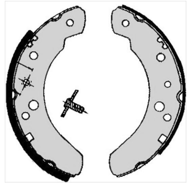 Гальмівні колодки барабанні