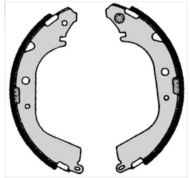 Гальмівні колодки барабанні