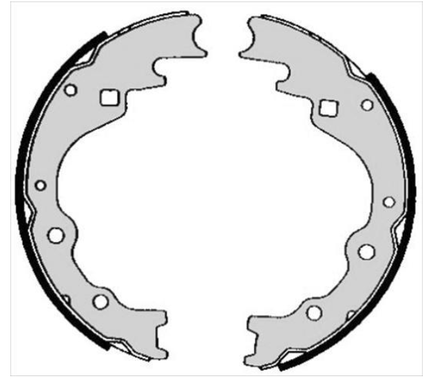 Гальмівні колодки барабанні