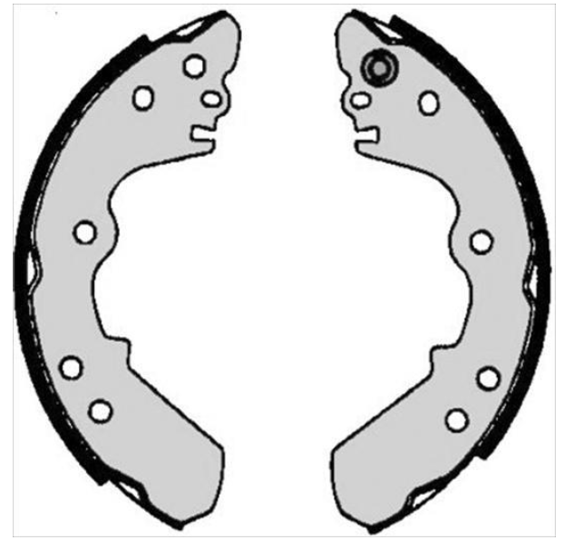Гальмівні колодки барабанні