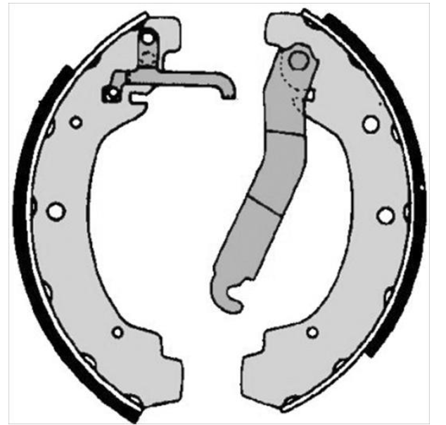 Гальмівні колодки барабанні
