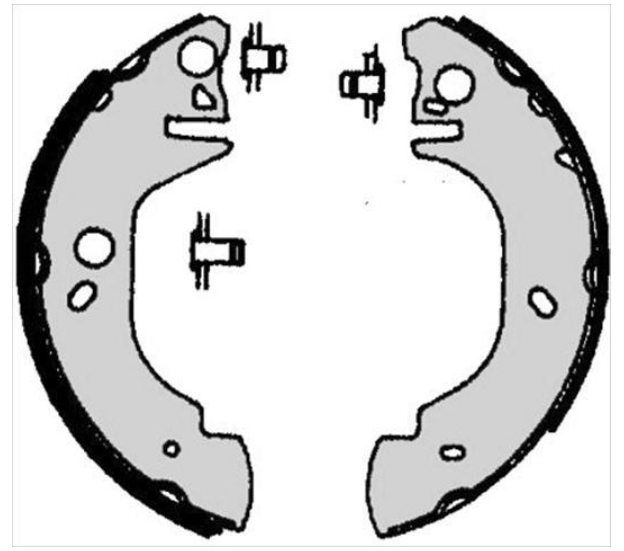 Гальмівні колодки барабанні