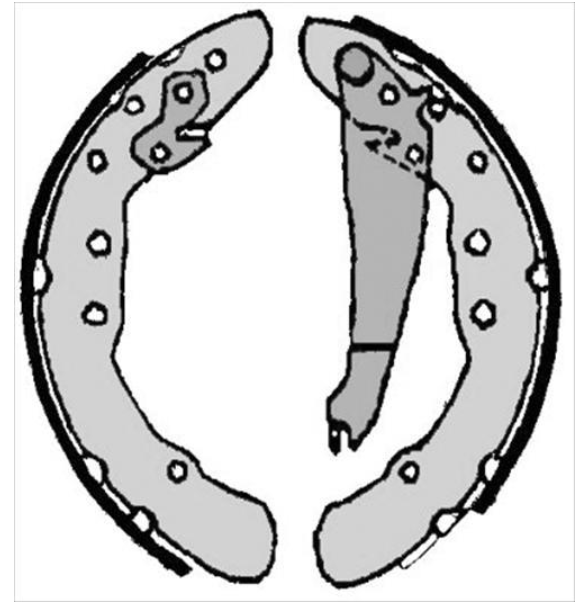 Гальмівні колодки барабанні