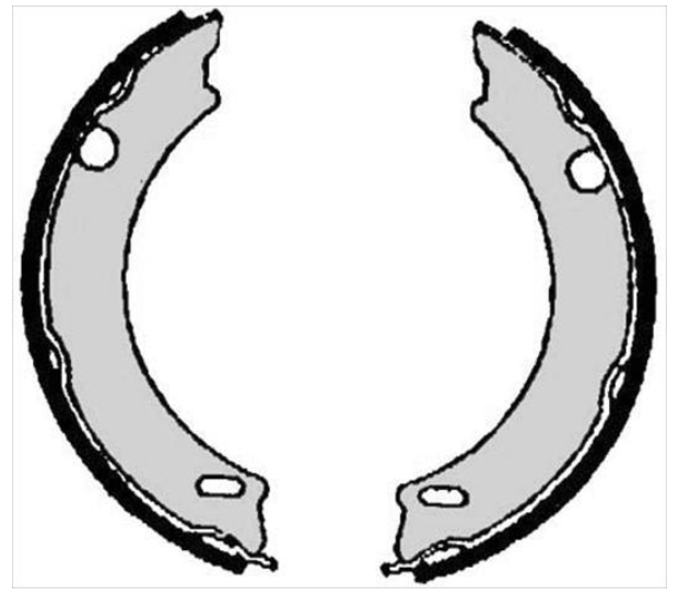 Гальмівні колодки барабанні