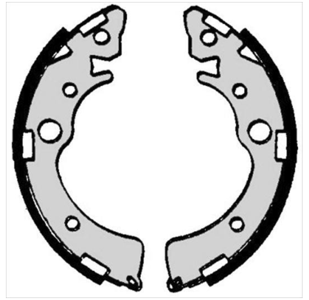 Гальмівні колодки барабанні