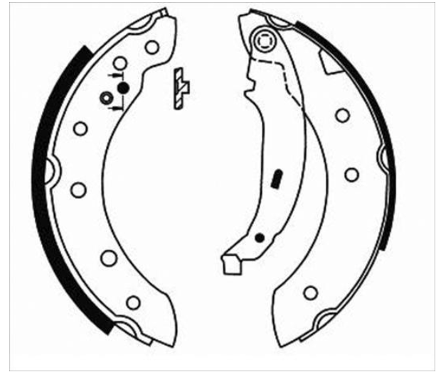 Гальмівні колодки барабанні