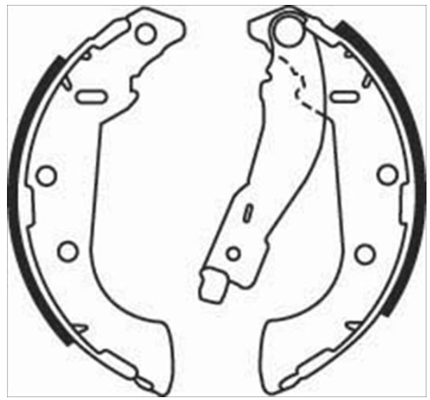 Гальмівні колодки барабанні