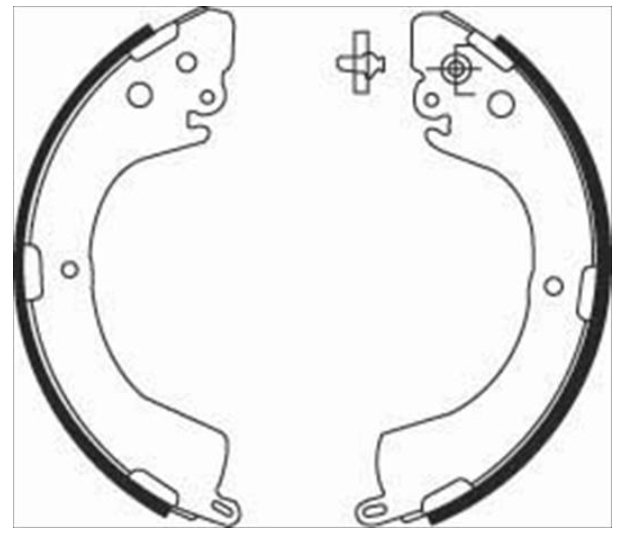Гальмівні колодки барабанні