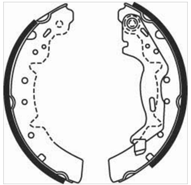 Гальмівні колодки барабанні