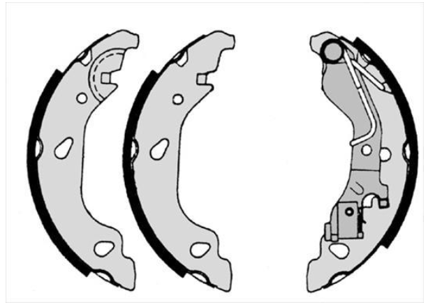 Гальмівні колодки барабанні