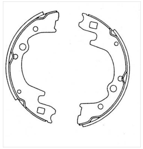 Гальмівні колодки барабанні