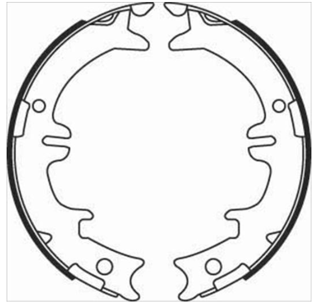 Гальмівні колодки барабанні