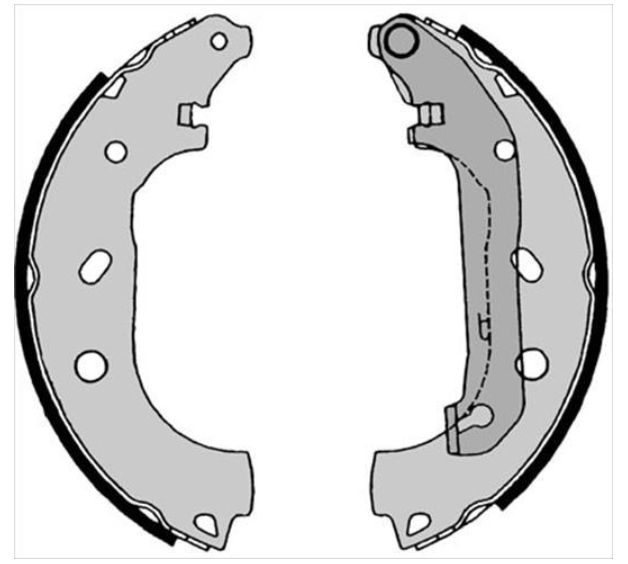 Гальмівні колодки барабанні