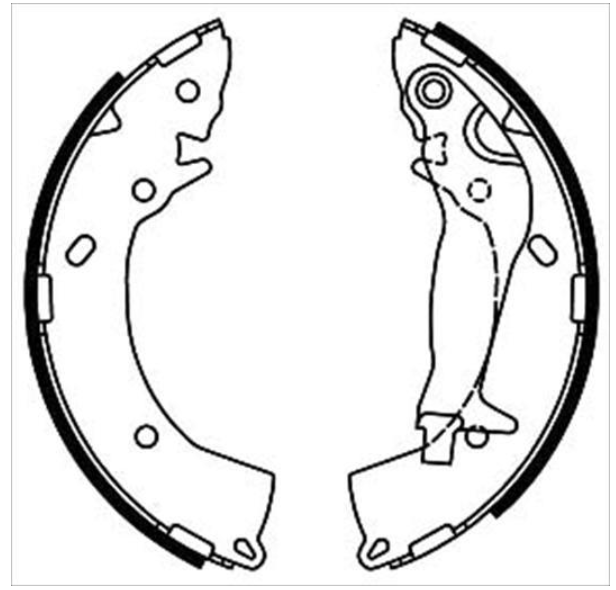 Гальмівні колодки барабанні