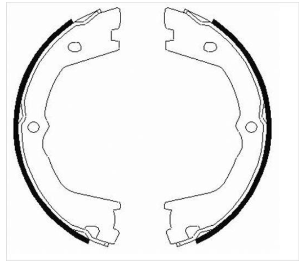 Гальмівні колодки барабанні