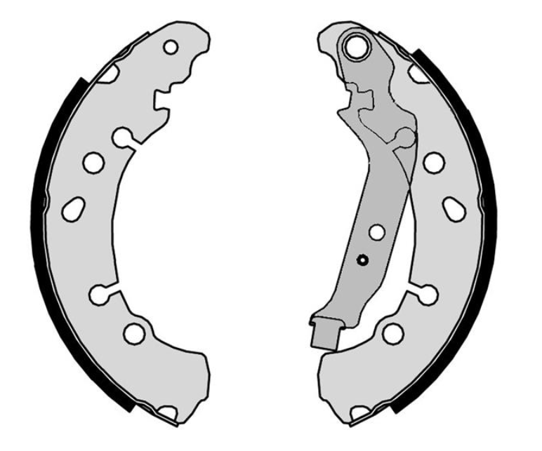 Гальмівні колодки барабанні