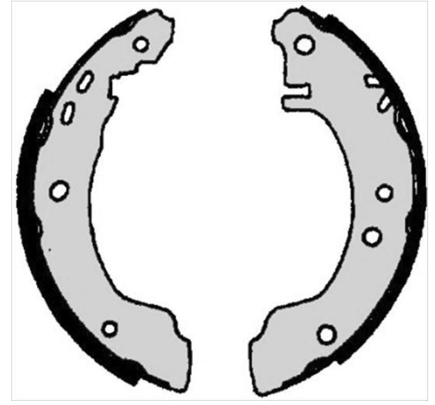 Гальмівні колодки барабанні