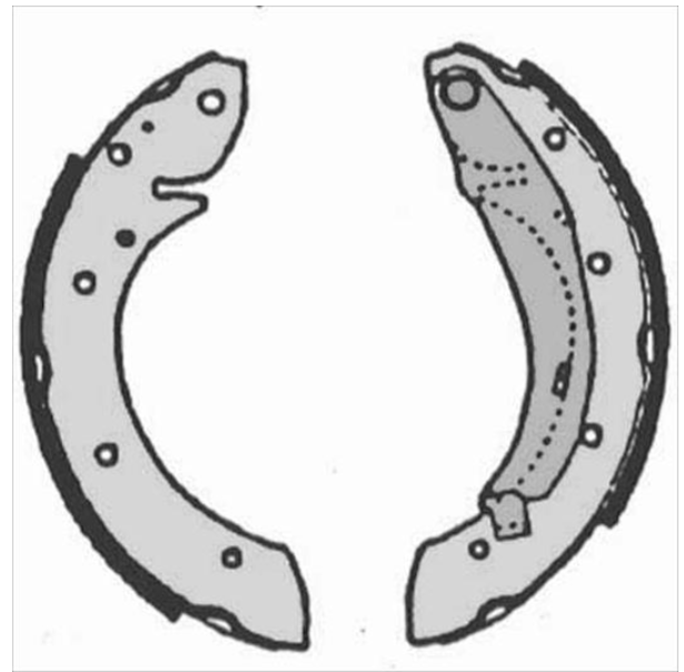 Гальмівні колодки барабанні