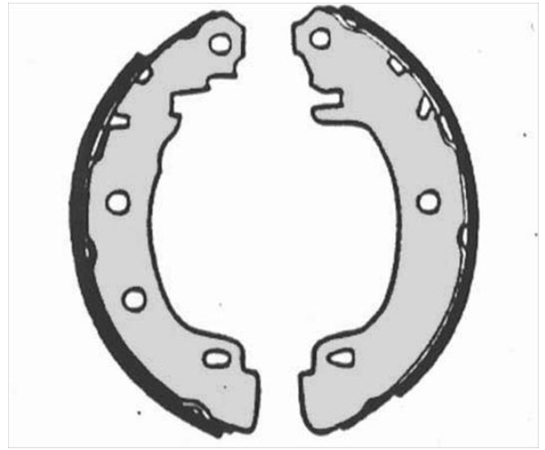 Гальмівні колодки барабанні