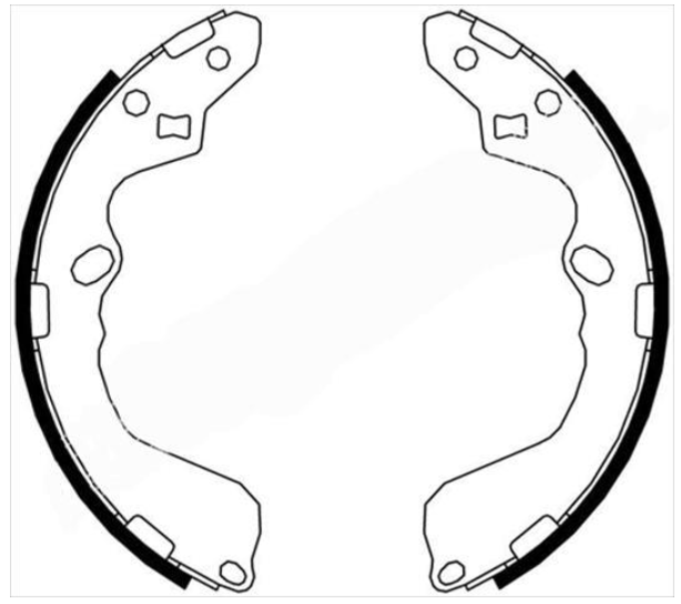Гальмівні колодки барабанні