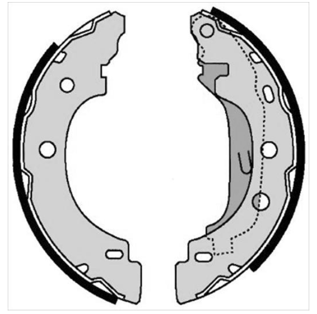 Гальмівні колодки барабанні