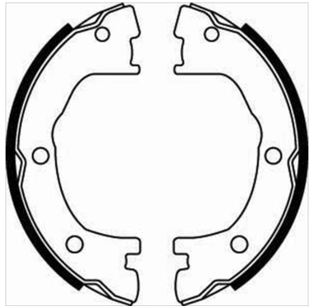Гальмівні колодки барабанні
