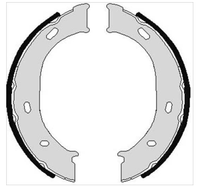 Гальмівні колодки барабанні