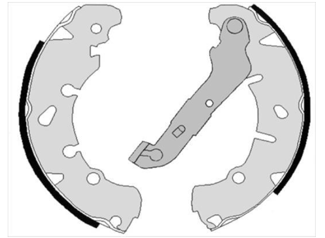 Гальмівні колодки барабанні