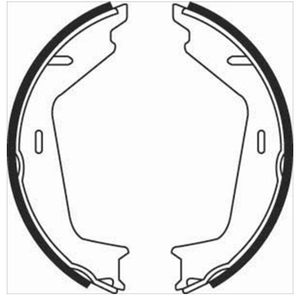 Гальмівні колодки барабанні
