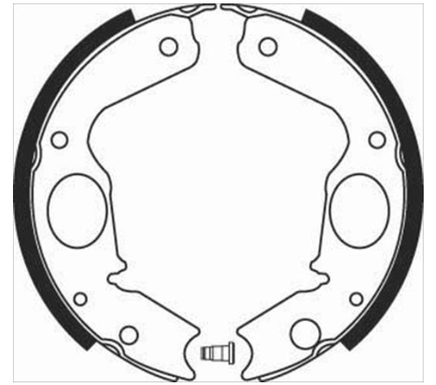 Гальмівні колодки барабанні