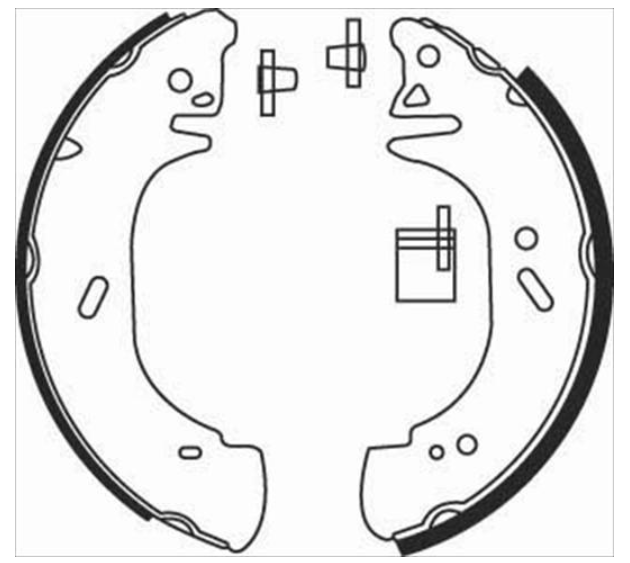 Гальмівні колодки барабанні