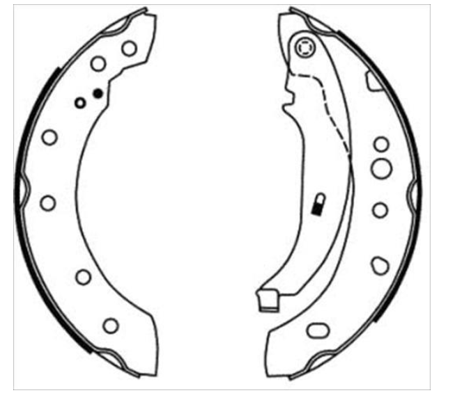 Гальмівні колодки барабанні